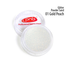 Пудра-пісок глітерна, 01 золотисто-персикова /Glitter Sand Powder 01 Gold Peach/