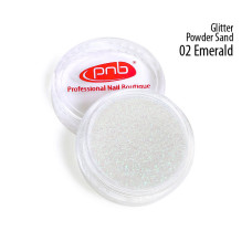 Пудра-пісок глітерна, 02 смарагдова /Glitter Sand Powder 02 Emerald/