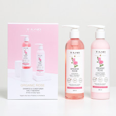 Набір для догляду за всіма типами волосся (шампунь + кондиціонер) /T-LAB Professional Organic Rose Shampoo & Conditioner Set/